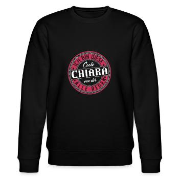 Chiara Geschenkidee Geschenk Geburtstag - Stanley/Stella Unisex Bio-Sweatshirt CHANGER  - Schwarz - Vorne - Nik (191cm) & Marisol (170cm)