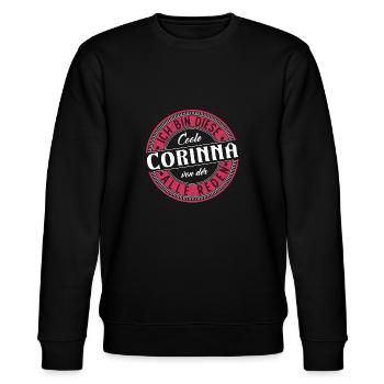 Corinna Geschenkidee Geschenk Geburtstag - Stanley/Stella Unisex Bio-Sweatshirt CHANGER  - Schwarz - Vorne - Nik (191cm) & Marisol (170cm)