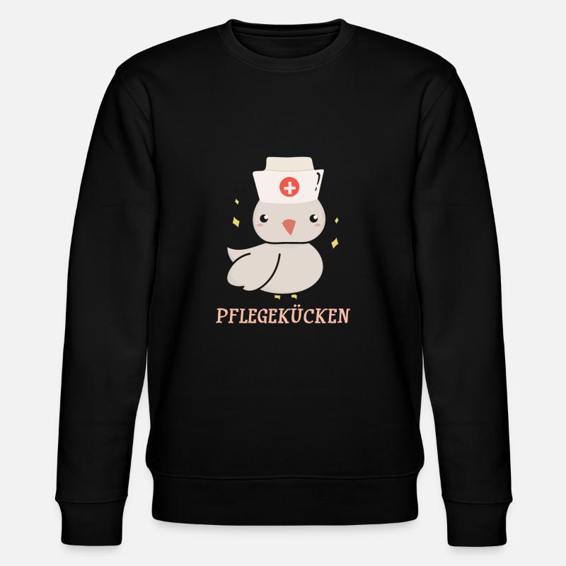Pflegerin Krankenschwester Pflegerin Pflegekücken - Stanley/Stella Unisex Bio-Sweatshirt CHANGER - Schwarz