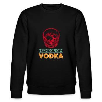 School Of Vodka - Stanley/Stella CHANGER Unisex Organic Sweatshirt - black - Front - Nik (191cm) & Marisol (170cm)