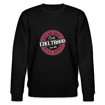 Edeltraud Geschenkidee Geschenk Geburtstag - Stanley/Stella Unisex Bio-Sweatshirt CHANGER  - Schwarz - Vorne - Nik (191cm) & Marisol (170cm)