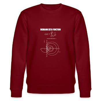 Riemann Function Vintage Graph - Stanley/Stella CHANGER Unisex Organic Sweatshirt - burgundy - Front - Nik (191cm) & Marisol (170cm)