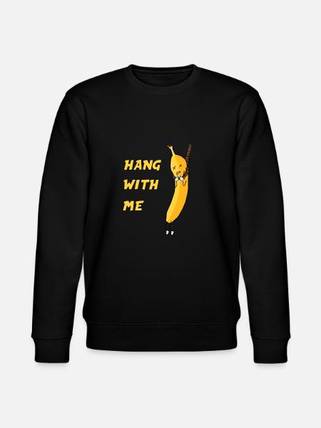 Abhängen mit Freunden - Banane - Stanley/Stella Unisex Bio-Sweatshirt CHANGER - Schwarz