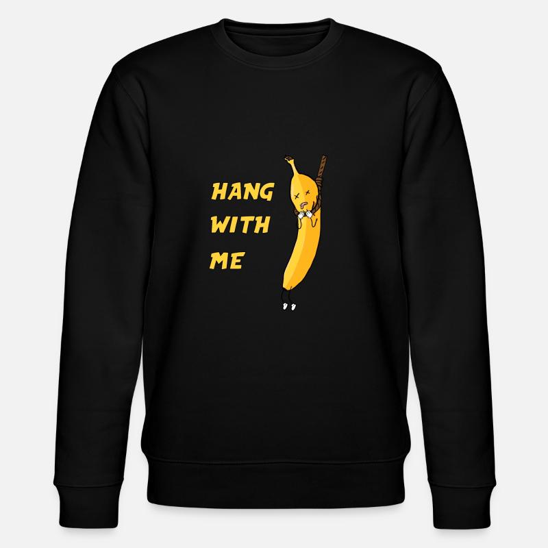 Abhängen mit Freunden - Banane - Stanley/Stella Unisex Bio-Sweatshirt CHANGER  - Schwarz
