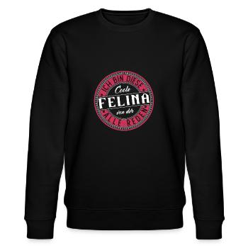 Felina Geschenkidee Geschenk Geburtstag - Stanley/Stella Unisex Bio-Sweatshirt CHANGER  - Schwarz - Vorne - Nik (191cm) & Marisol (170cm)