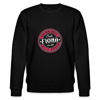 Fiona Geschenkidee Geschenk Geburtstag - Stanley/Stella Unisex Bio-Sweatshirt CHANGER  - Schwarz - Vorne - Nik (191cm) & Marisol (170cm)