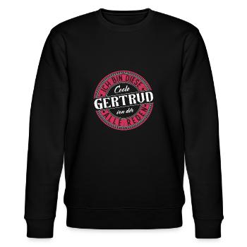 Gertrud Geschenkidee Geschenk Geburtstag - Stanley/Stella Unisex Bio-Sweatshirt CHANGER  - Schwarz - Vorne - Nik (191cm) & Marisol (170cm)