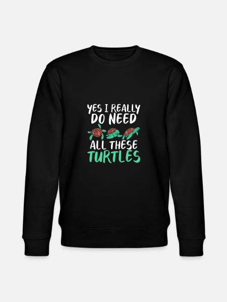 Turtle Owner Gift Turtle Lover - Stanley/Stella CHANGER Unisex Organic Sweatshirt - black