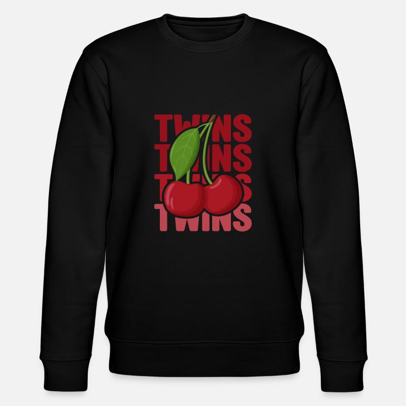 Sour cherries twin siblings design - Sweat bio CHANGER Stanley/Stella Unisexe - noir