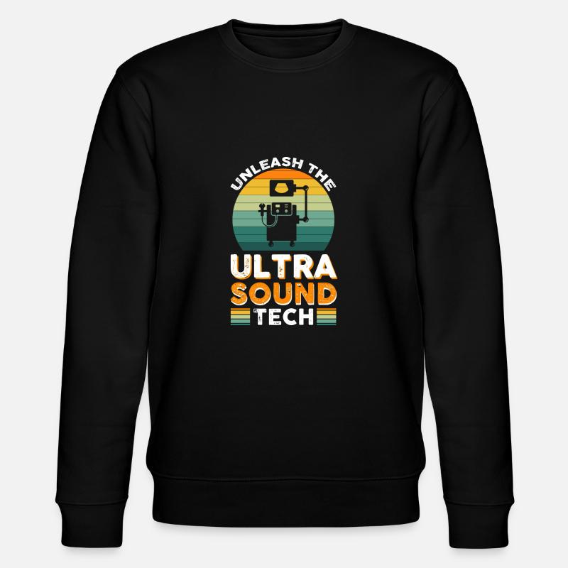 Entfesseln Sie die Ultraschalltechnologie - Stanley/Stella Unisex Bio-Sweatshirt CHANGER  - Schwarz
