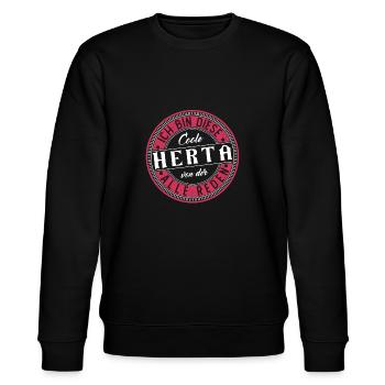Herta Geschenkidee Geschenk Geburtstag - Stanley/Stella Unisex Bio-Sweatshirt CHANGER  - Schwarz - Vorne - Nik (191cm) & Marisol (170cm)