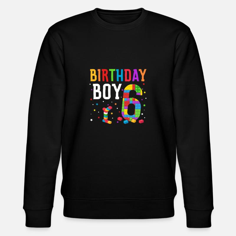 Blocs de construction enfant anniversaire 6 ans - Sweat bio CHANGER Stanley/Stella Unisexe - noir