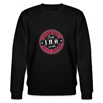 Ina Geschenkidee Geschenk Geburtstag - Stanley/Stella Unisex Bio-Sweatshirt CHANGER  - Schwarz - Vorne - Nik (191cm) & Marisol (170cm)