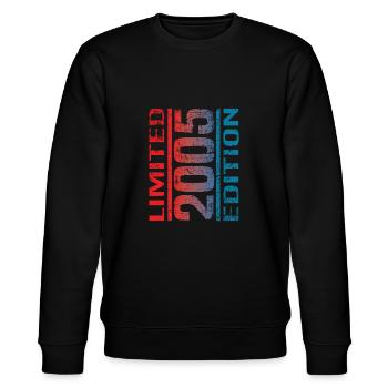 Jahrgang 2005 - Limited Edition - Stanley/Stella Unisex Bio-Sweatshirt CHANGER  - Schwarz - Vorne - Nik (191cm) & Marisol (170cm)
