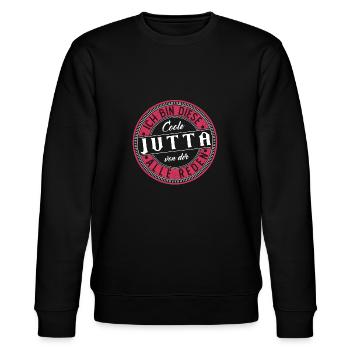 Jutta Geschenkidee Geschenk Geburtstag - Stanley/Stella Unisex Bio-Sweatshirt CHANGER  - Schwarz - Vorne - Nik (191cm) & Marisol (170cm)