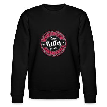 Kira Geschenkidee Geschenk Geburtstag - Stanley/Stella Unisex Bio-Sweatshirt CHANGER  - Schwarz - Vorne - Nik (191cm) & Marisol (170cm)