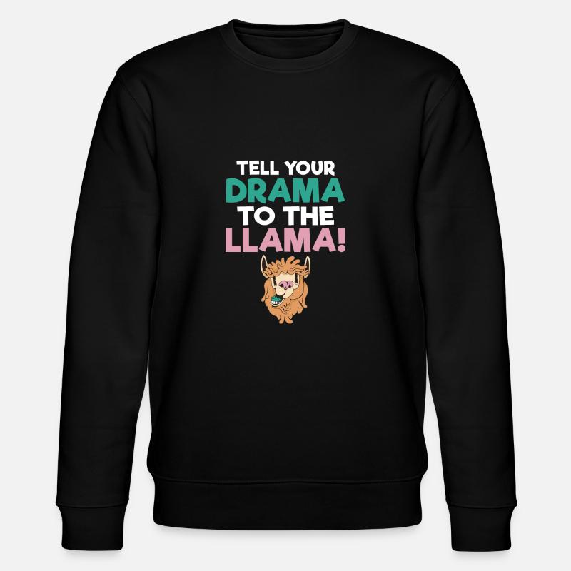 Llama Gift Llama Lover Gift - Stanley/Stella CHANGER Unisex Organic Sweatshirt - black