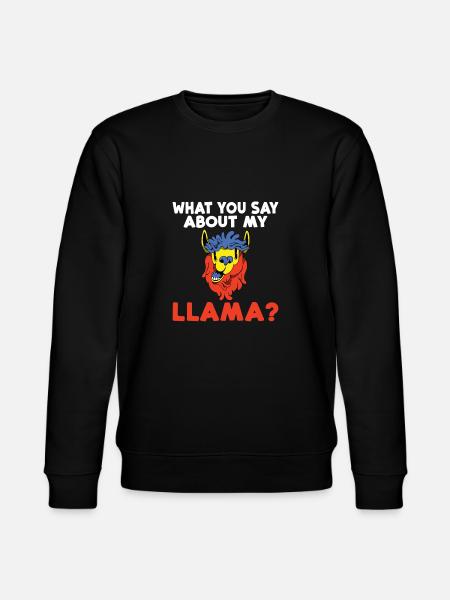 Llama Gift Llama Lover Gift - Stanley/Stella CHANGER Unisex Organic Sweatshirt - black