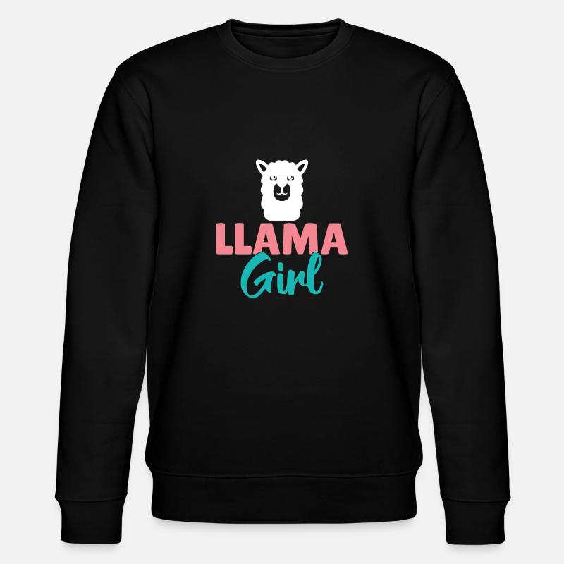 Llama Gift Llama Lover Gift - Stanley/Stella CHANGER Unisex Organic Sweatshirt - black