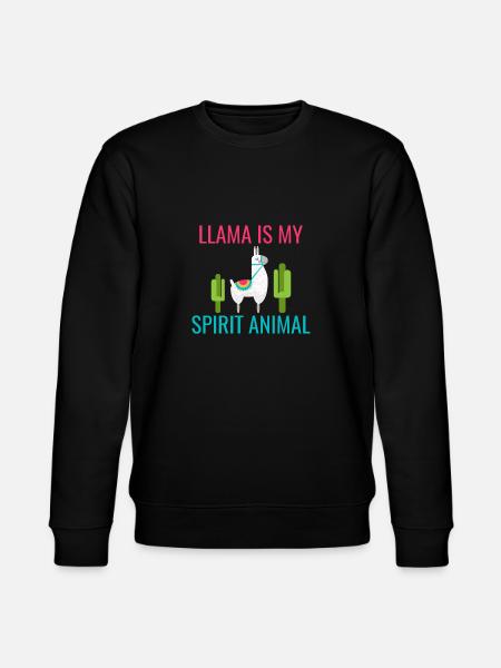 Llama Gift Llama Lover Gift - Stanley/Stella CHANGER Unisex Organic Sweatshirt - black