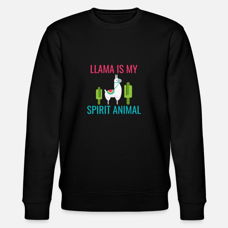 Llama Gift Llama Lover Gift - Stanley/Stella CHANGER Unisex Organic Sweatshirt - black