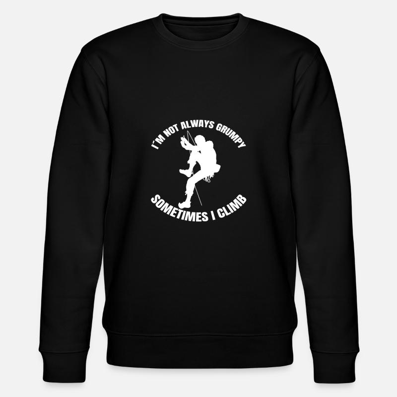 Kletterer Bergsteigen Klettern Berg Bergklettern - Stanley/Stella Unisex Bio-Sweatshirt CHANGER - Schwarz