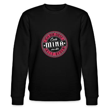 Mina Geschenkidee Geschenk Geburtstag - Stanley/Stella Unisex Bio-Sweatshirt CHANGER  - Schwarz - Vorne - Nik (191cm) & Marisol (170cm)
