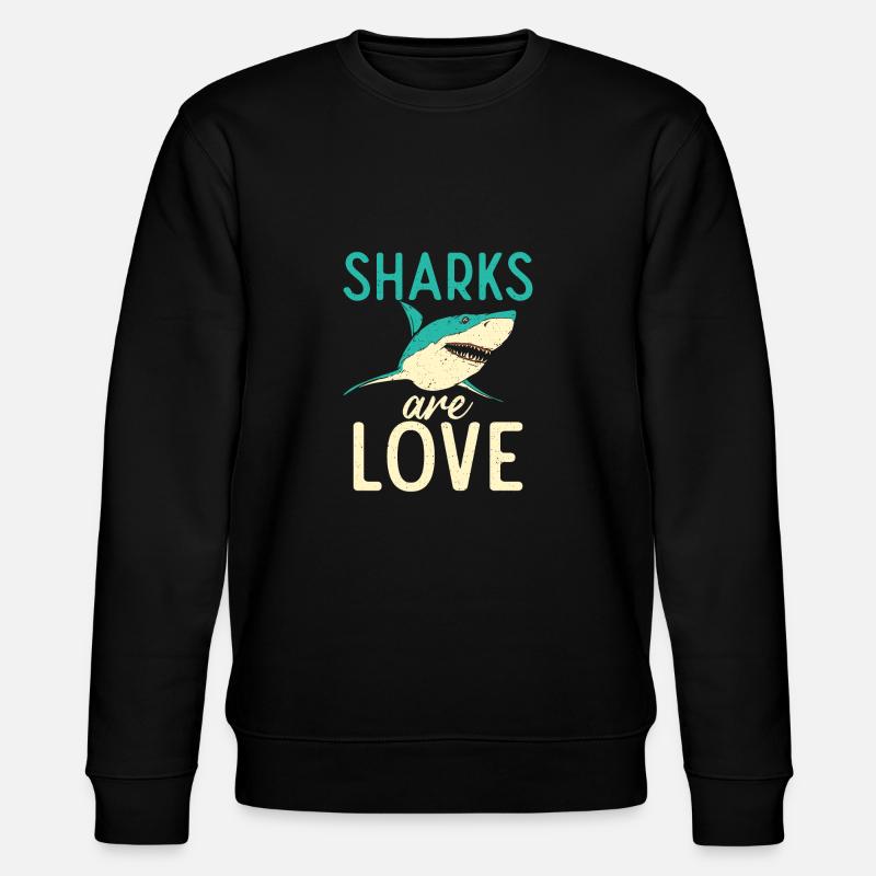 Shark Gift Shark Lover - Stanley/Stella CHANGER Unisex Organic Sweatshirt - black