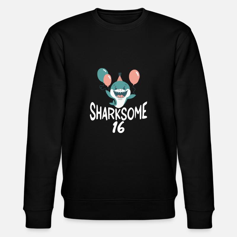 Hai Geschenk Hai Liebhaber - Stanley/Stella Unisex Bio-Sweatshirt CHANGER  - Schwarz