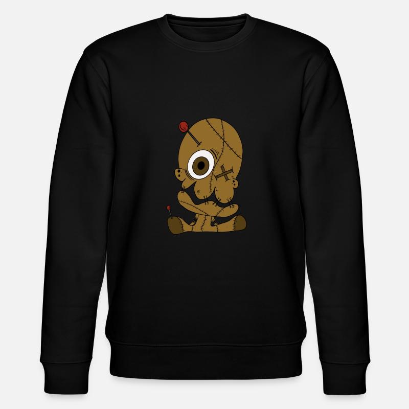 Voodoo Doll Comic Creepy - Stanley/Stella CHANGER Unisex Organic Sweatshirt - black