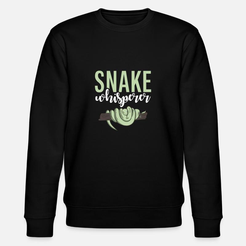 Snake Gift Snake Lover - Stanley/Stella CHANGER Unisex Organic Sweatshirt - black