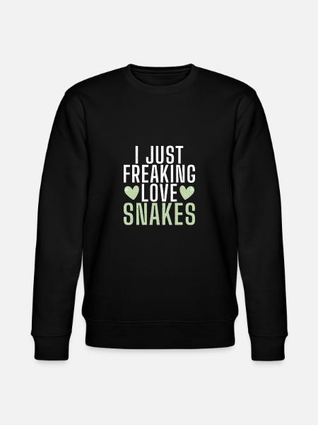 Snake Gift Snake Lover - Stanley/Stella CHANGER Unisex Organic Sweatshirt - black