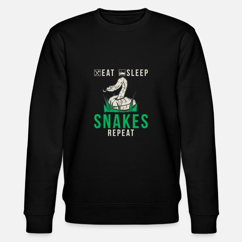 Snake Gift Snake Lover - Stanley/Stella CHANGER Unisex Organic Sweatshirt - black