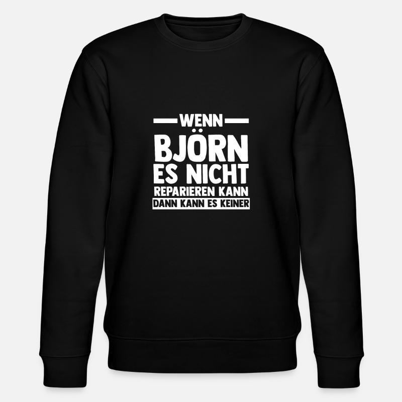 Björn - Stanley/Stella Unisex Bio-Sweatshirt CHANGER  - Schwarz
