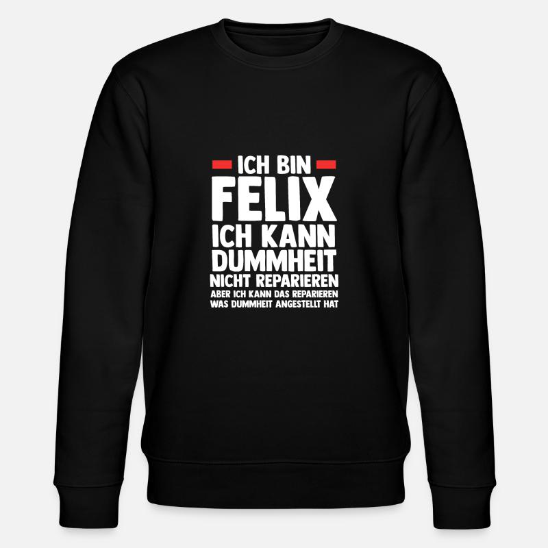 Felix - Stanley/Stella Unisex Bio-Sweatshirt CHANGER  - Schwarz
