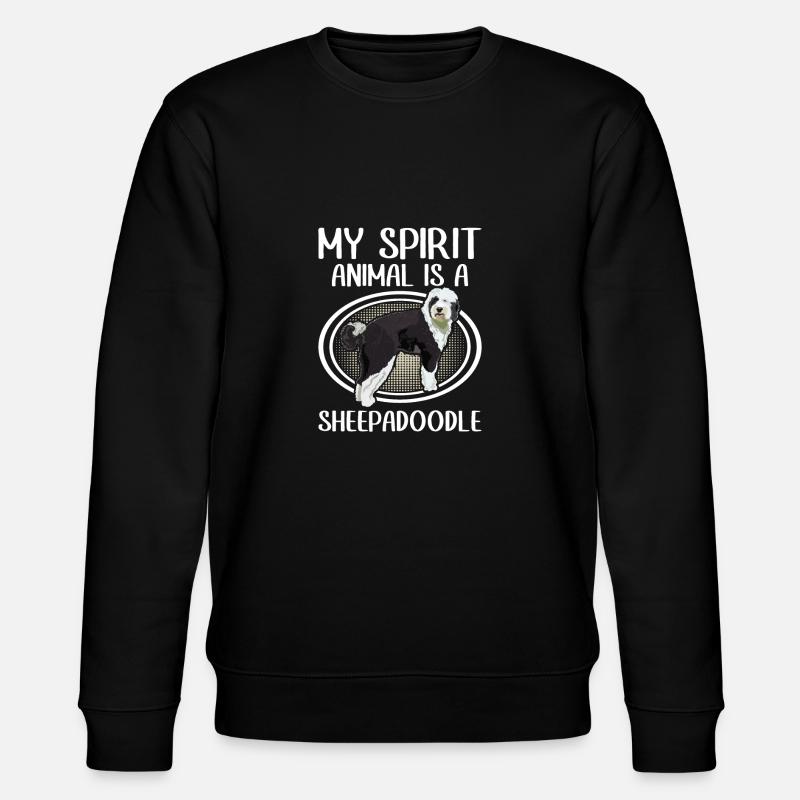 Sheepadoodle Doodle Hund - Stanley/Stella Unisex Bio-Sweatshirt CHANGER - Schwarz