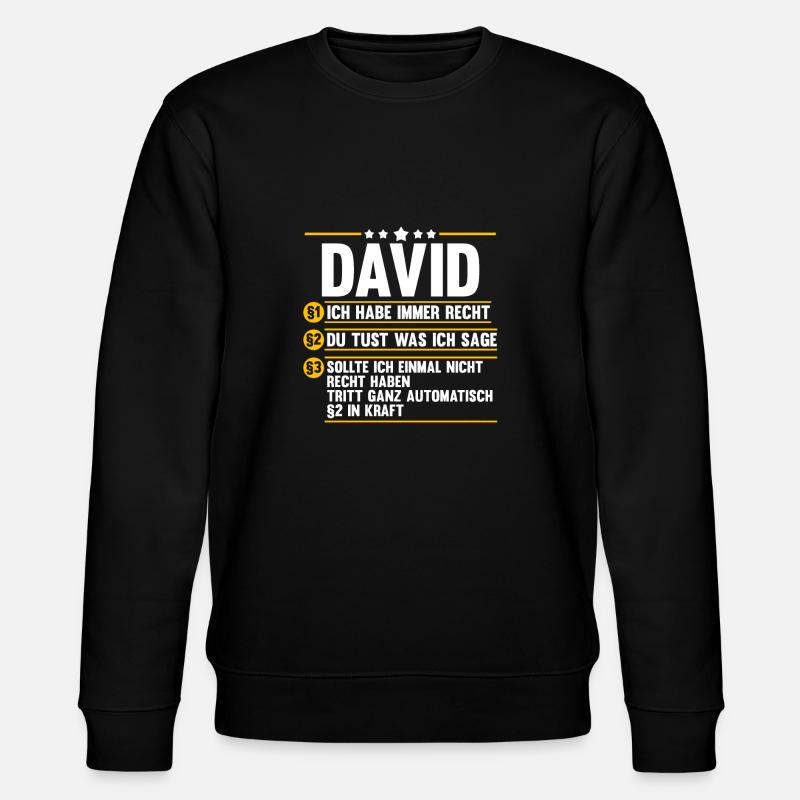 David - Stanley/Stella Unisex Bio-Sweatshirt CHANGER  - Schwarz