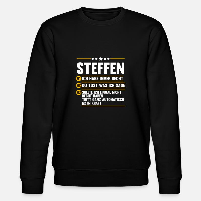 Steffen - Stanley/Stella Unisex Bio-Sweatshirt CHANGER  - Schwarz