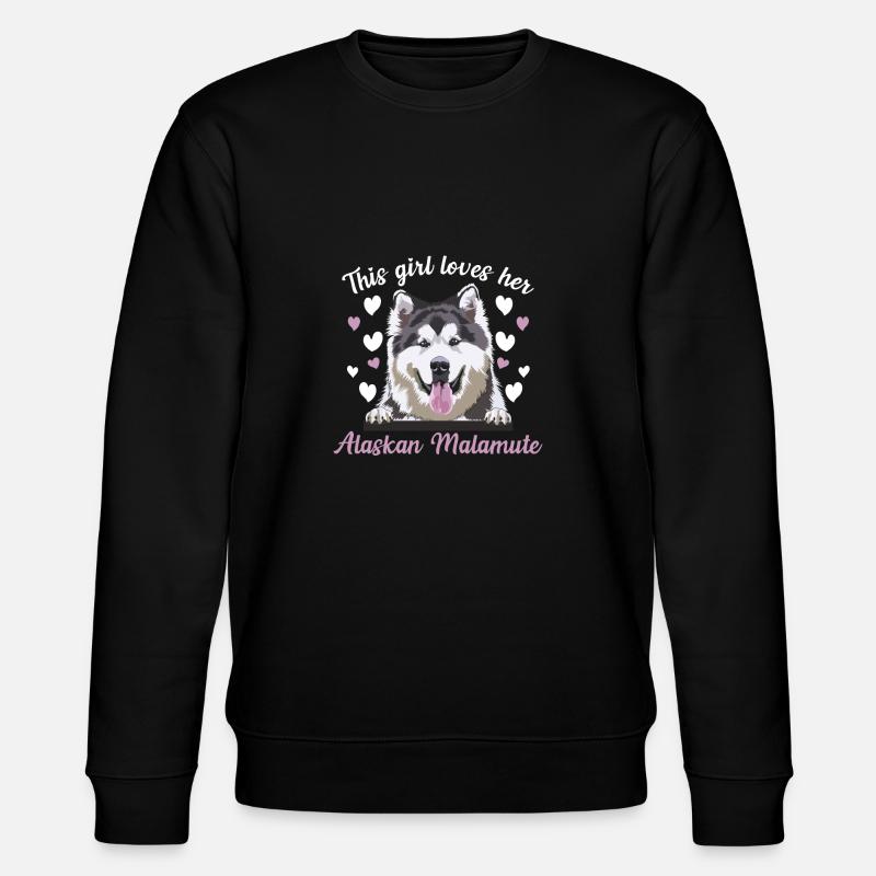 Alaskan Malamute Hund - Stanley/Stella Unisex Bio-Sweatshirt CHANGER  - Schwarz