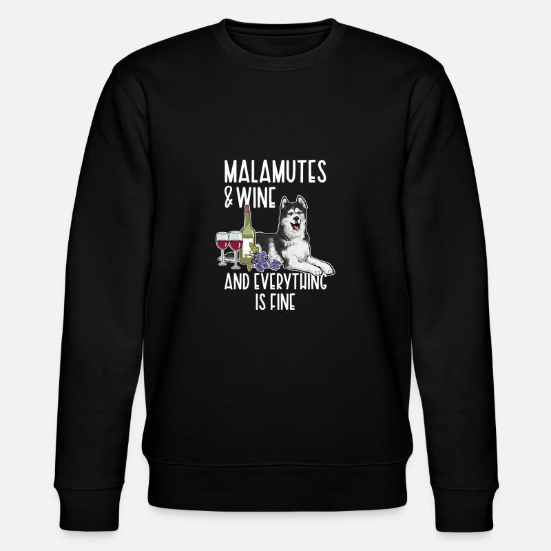 Alaskan Malamute Hund - Stanley/Stella Unisex Bio-Sweatshirt CHANGER  - Schwarz
