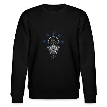 Celtic Vikinger Vegvisir compas Vikings - Sweat bio CHANGER Stanley/Stella Unisexe - noir - Devant - Nik (191cm) & Marisol (170cm)