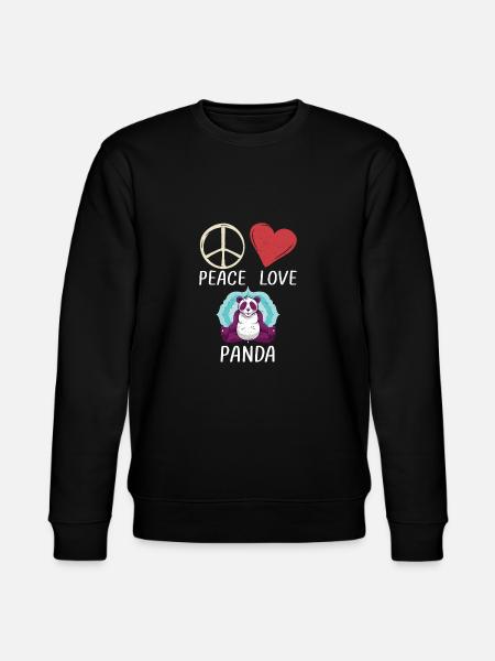 Panda Gifts Panda Lover - Stanley/Stella CHANGER Unisex Organic Sweatshirt - black