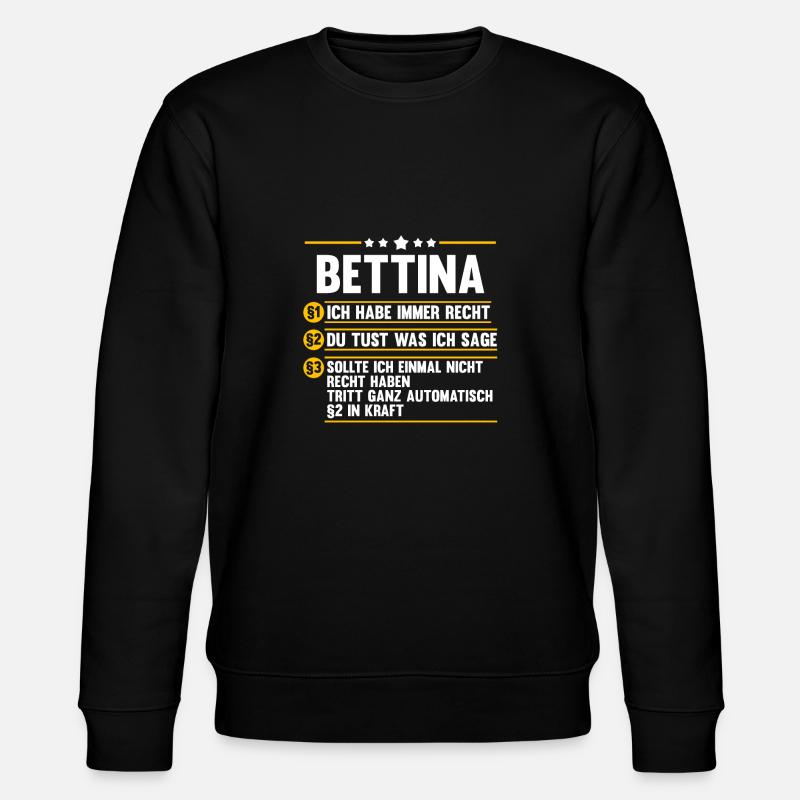 Bettina - Stanley/Stella Unisex Bio-Sweatshirt CHANGER - Schwarz