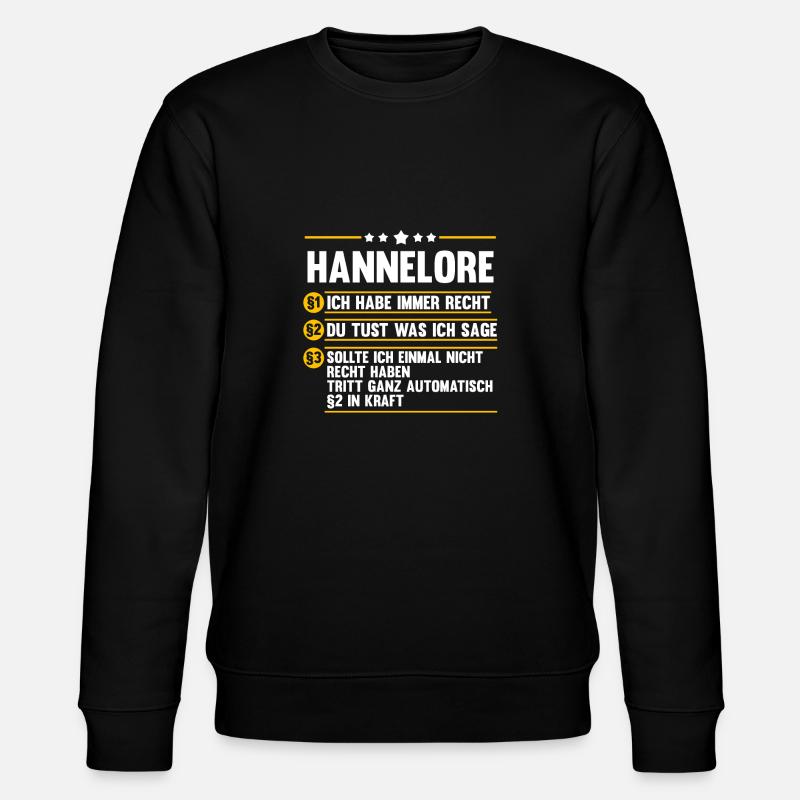 Hannelore - Stanley/Stella Unisex Bio-Sweatshirt CHANGER  - Schwarz