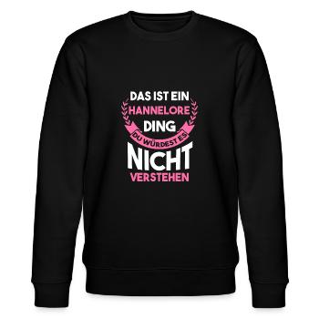 Hannelore - Stanley/Stella Unisex Bio-Sweatshirt CHANGER  - Schwarz - Vorne - Nik (191cm) & Marisol (170cm)