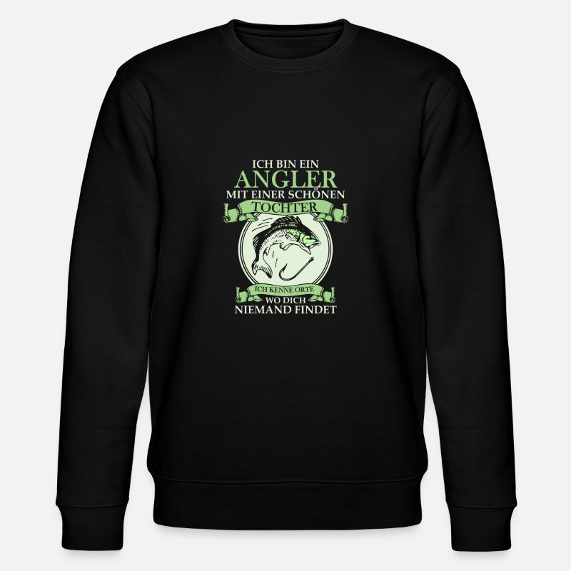 Angler und Tochter - Stanley/Stella Unisex Bio-Sweatshirt CHANGER  - Schwarz