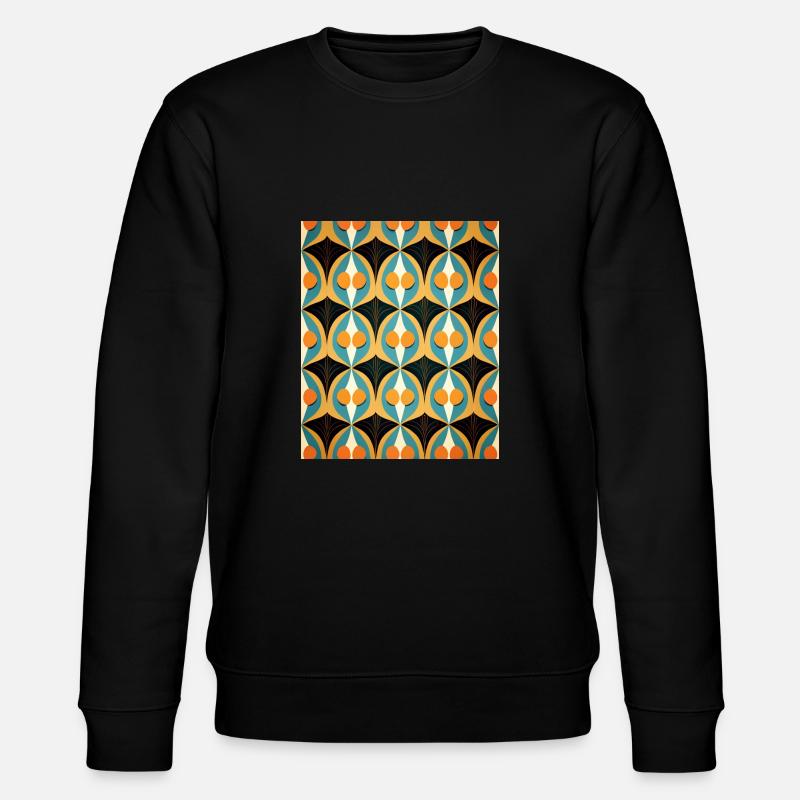 retro pattern - Stanley/Stella CHANGER Unisex Organic Sweatshirt - black