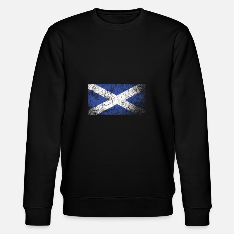 Drapeau écossais vintage, Grunge Saltire - Sweat bio CHANGER Stanley/Stella Unisexe - noir
