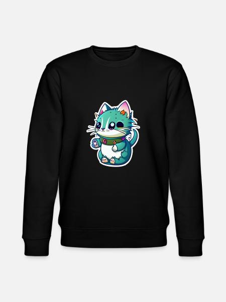 Cute little cat kawaii - manga - Stanley/Stella CHANGER Unisex Organic Sweatshirt - black