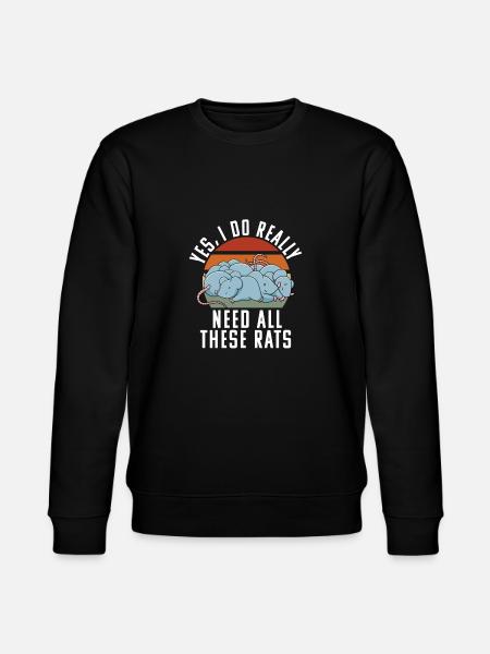 Rat Owner Gift Rats Lover - Stanley/Stella CHANGER Unisex Organic Sweatshirt - black